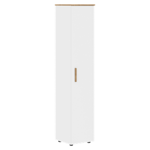 Шкаф колонна высокий с глухой дверью FORTA Белый-Дуб Гамильтон  FHC 40.1 (L/R) (399х404х1965) в Ярославле