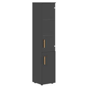 Высокий шкаф с глухой дверью колонна FORTA Черный Графит  FHC 40.2 (L/R) (399х404х1965) в Ярославле