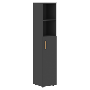 Высокий шкаф колонна с глухой средней дверью правой FORTA Черный Графит  FHC 40.6 (R) (399х404х1965) в Ярославле - предосмотр