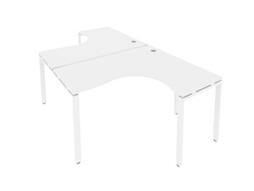 Письменный стол Metal System БП.РАС-СА-2.4 Белый/Белый в Ярославле