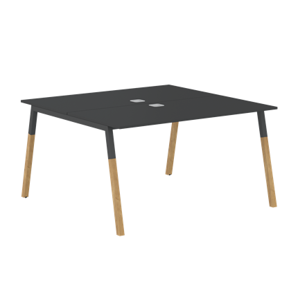 Стол для переговоров FORTA Черный Графит-Черный Графит-Бук  FWST 1313 (1380x1346x733) в Ярославле - изображение