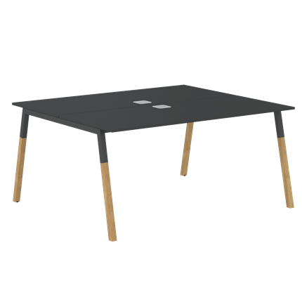 Стол для переговоров FORTA Черный Графит-Черный Графит-Бук FWST 1513 (1580x1346x733) в Ярославле - изображение