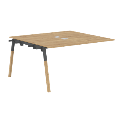 Переговорный стол FORTA Дуб Гамильтон-Черный графит-Бук FIWST 1313 (1380х1346х733) в Ярославле - изображение