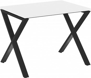 Письменный стол Loft VR.L-SRX-2.7, Белый Бриллиант/Черный металл в Ярославле