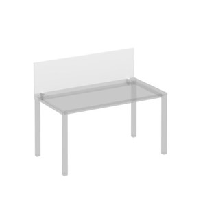 Экран для стола 140 на белом металлокаркасе Комфорт КФ, белый премиум (140x45x1.8) К.Б 842 в Ярославле