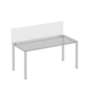 Экран для стола 160 на белом каркасе с кронштейнами Комфорт КФ, белый премиум (160x45x1.8) К.Б 843 в Рыбинске
