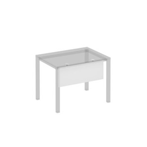 Экран стола защитный (ДСП) с кронштейнами для стола 100 на белом металлокаркасе Комфорт КФ, белый премиум (85x3.2x1.8) К.Б1 810 в Ярославле