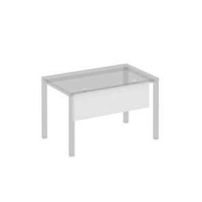Экран стола защитный (ДСП) с кронштейнами для стола 120 на белом металлокаркасе Комфорт КФ, белый премиум (120x3.2x1.8) К.Б1 812 в Рыбинске