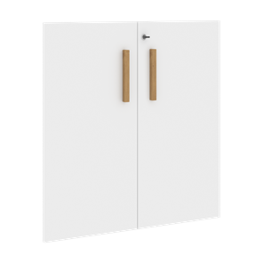 Двери для шкафов низкие с замком FORTA Белый FLD 40-2(Z) (794х18х766) в Ярославле