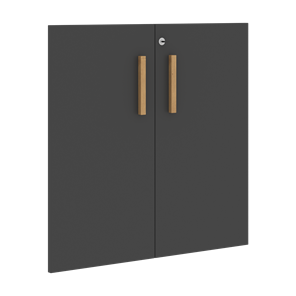 Низкие двери для шкафов с замком FORTA Черный ГрафитFLD 40-2(Z) (794х18х766) в Ярославле