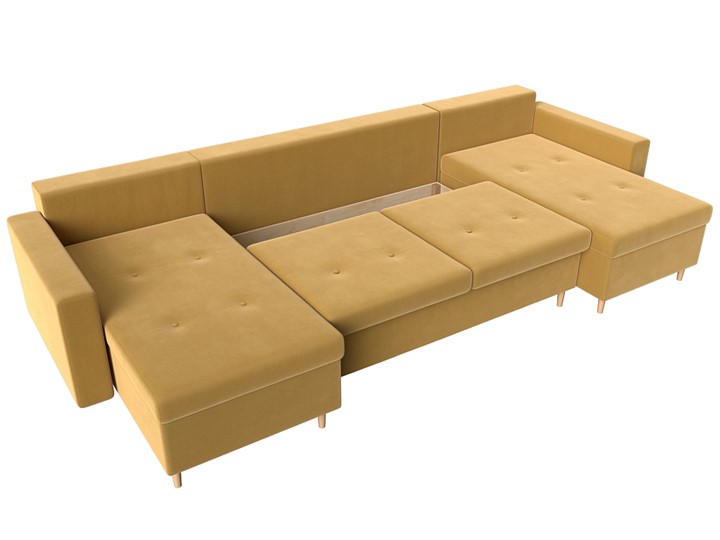 П-образный диван Белфаст, Желтый (Микровельвет) в Ярославле - изображение 1
