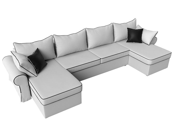 Большой П-образный диван Элис, Белый (экокожа) в Ярославле - изображение 6