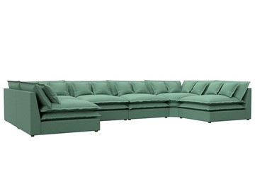 П-образный диван Лига-040, Амур зеленый (рогожка) в Ярославле
