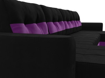 П-образный диван Честер, Черный/фиолетовый (вельвет) в Ярославле - предосмотр 3