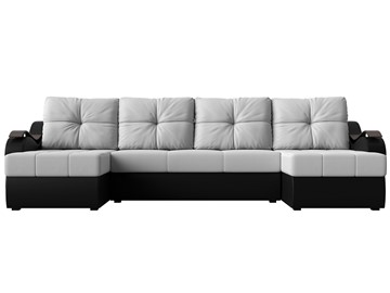 П-образный диван Меркурий П, Белый/черный (экокожа) в Ярославле - предосмотр 1
