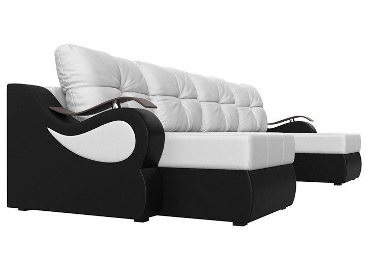 П-образный диван Меркурий П, Белый/черный (экокожа) в Ярославле - изображение 2