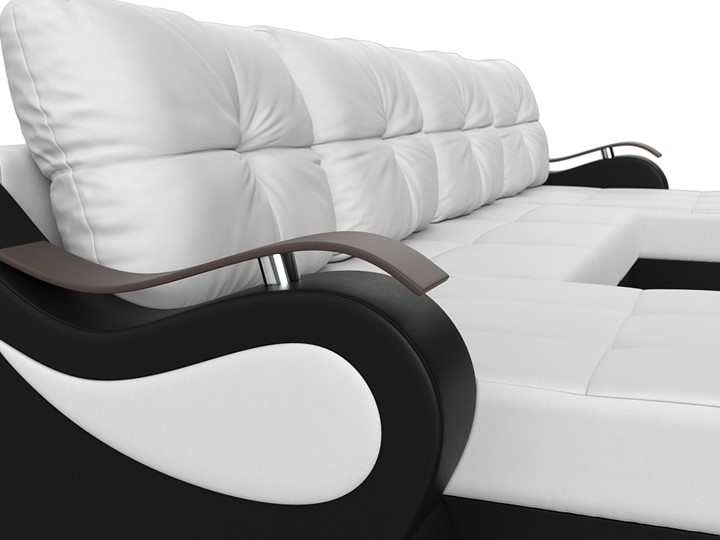 П-образный диван Меркурий П, Белый/черный (экокожа) в Ярославле - изображение 3