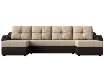 П-образный диван Меркурий П, Бежевый/коричневый (экокожа) в Ярославле - предосмотр 1