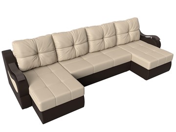 П-образный диван Меркурий П, Бежевый/коричневый (экокожа) в Ярославле - предосмотр 4