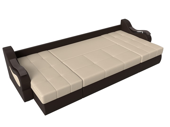 П-образный диван Меркурий П, Бежевый/коричневый (экокожа) в Ярославле - изображение 5