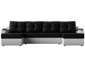 П-образный диван Меркурий П, Черный/белый (экокожа) в Ярославле - предосмотр 1