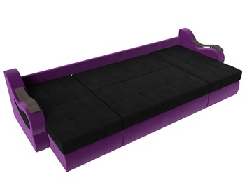 П-образный диван Меркурий П, Черный/фиолетовый (вельвет) в Ярославле - предосмотр 5