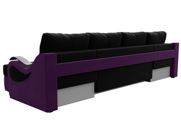 П-образный диван Меркурий П, Черный/фиолетовый (вельвет) в Ярославле - предосмотр 7