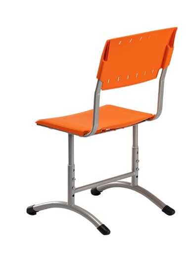 Детский стул регулируемый Отличник.3 5-7, Оранжевый RAL 2003/Светло-серый в Ярославле - изображение 1