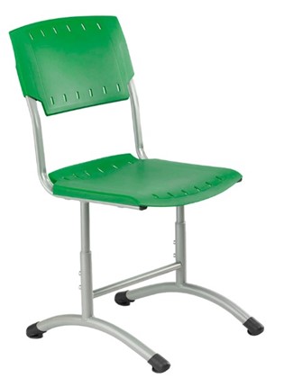 Детский стул регулируемый Отличник.3 3-5, Зеленый RAL 6001/Светло-серый в Ярославле - изображение