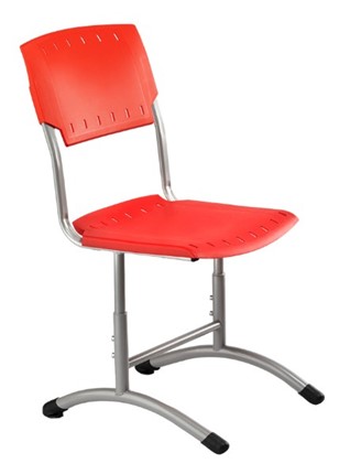 Детский стул регулируемый Отличник.3 5-7, Красный RAL 3002/Светло-серый в Ярославле - изображение