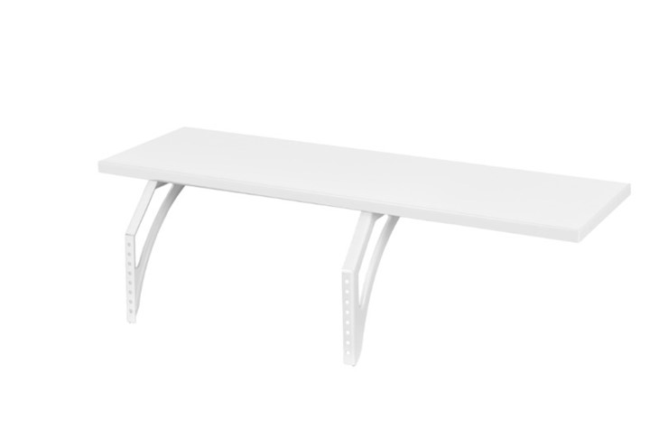 Растущий стол 1/75-40 (СУТ.25) + Polka_z 1/600 (2 шт.) + Polka_b 1/550 белый/белый/Серый в Рыбинске - изображение 1