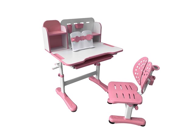 Растущая парта + стул Vivo Pink FUNDESK в Рыбинске - изображение